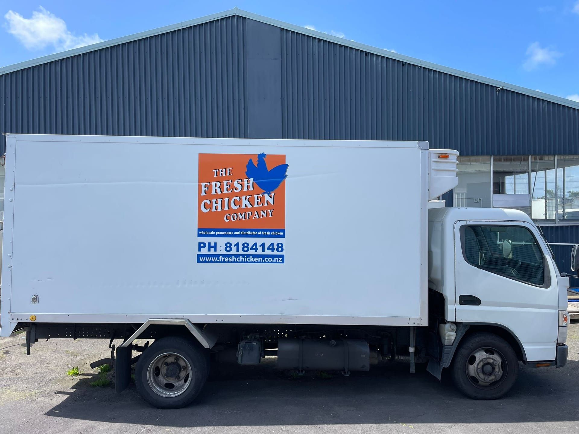 Fresh Chicken Company refrigerated delivery truck Auckland poultry supplier